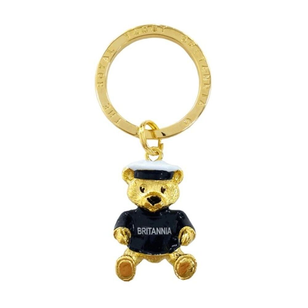 Queen Elizabeth Royal Family Yacht Britannia Key Ring Yottie Sailor Bear 3D UK